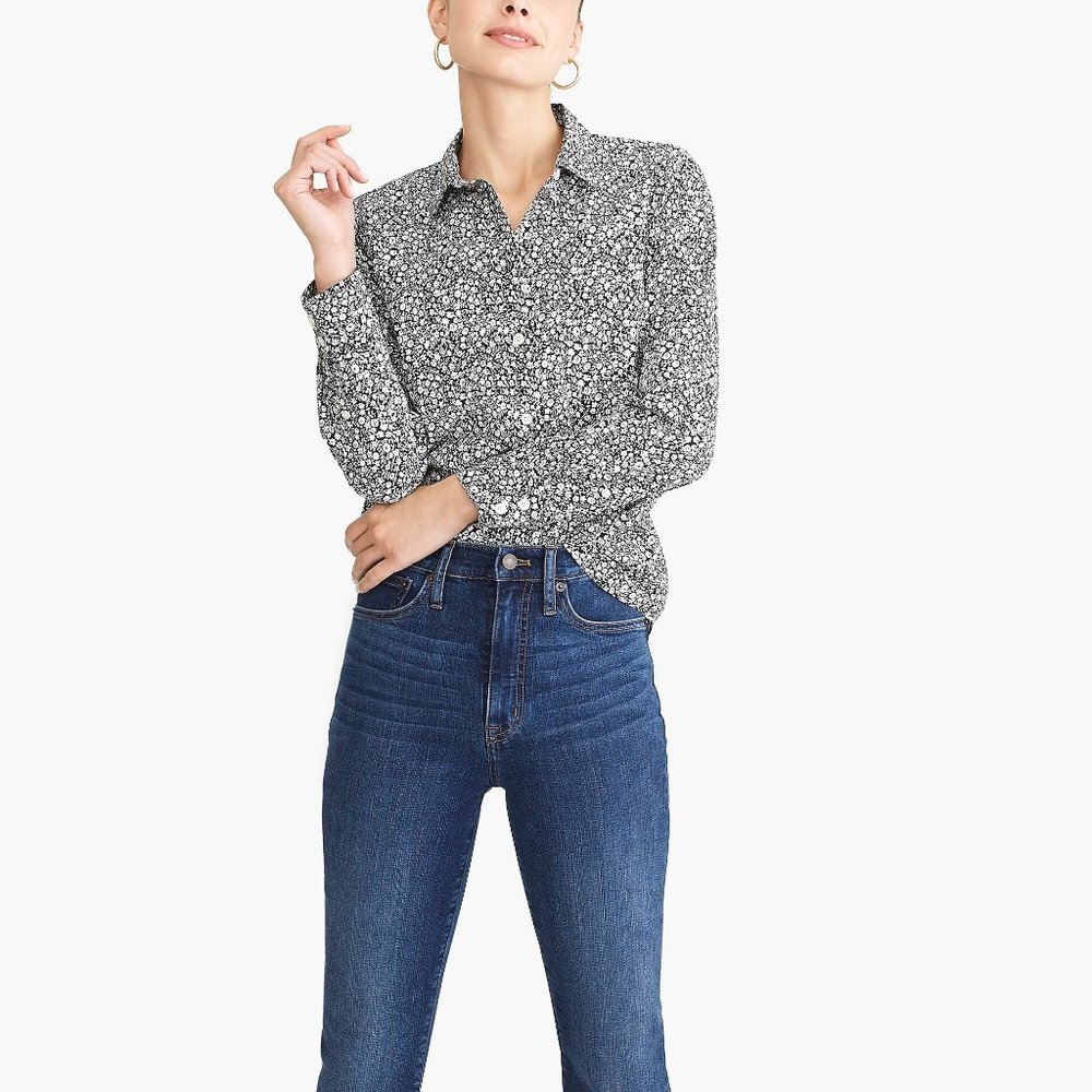 New J Crew Women Button-up shirt in cotton Floral